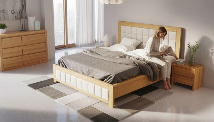 Solid wood beds, wooden bed, double bed, handcrafted, solid wood bed, new