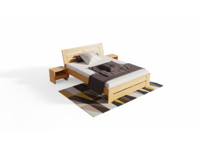 Bedroom set 5-piece. Bed 2x Nightstand + Dressing Table Mirror Solid Wood Furniture New