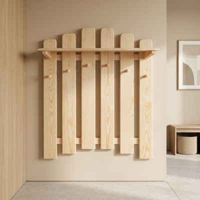 Coat rack wall coat rack with 6 hooks, wall panel hallway coat rack coat rack panel