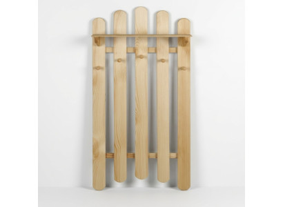 Coat rack panel wall coat rack coat rail pine wood handmade