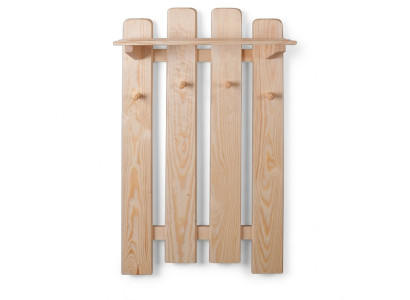 Solid wood coat rack panel pine solid wall-mounted wardrobe hallway wood new