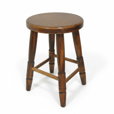 Stool Wooden Stool Dining Stool Beech Wood Solid Brown 46 cm