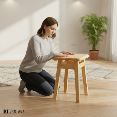 Solid Wood Stool Stool Side Table Natural Wood Wooden Stool Dining Chair