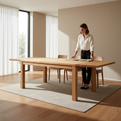 Dining table solid table real wood tables dining room solid 120x80cm kitchen oak