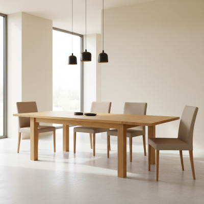 Dining table real wood wooden table tables dining room 160x80cm solid wood new