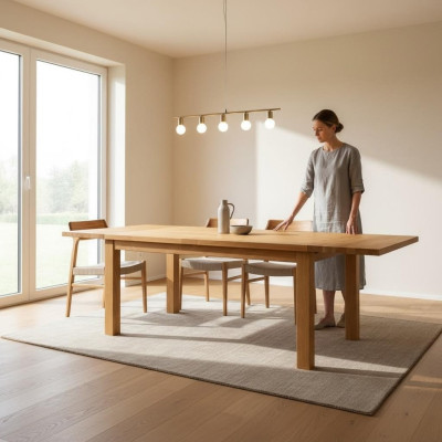 Dining table solid wood wooden table tables dining room 120x80cm solid wood new
