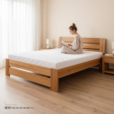Wooden bed genuine wood bed hotel design style solid 120x200 bedroom