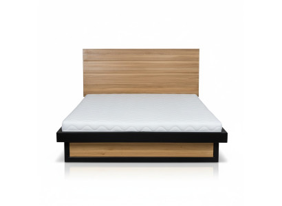 Modern bed real wood 140x200cm design beds bed frame oak style new