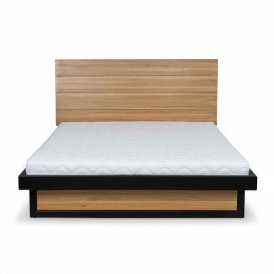 Bed double bed oak marital bed wooden bed 120x200 bed frame solid furniture beds
