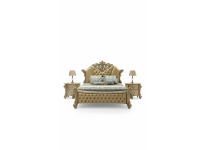Bedroom 3-piece set, bed with 2 bedside tables, double luxury beds