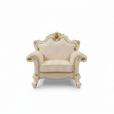 Textile Armchair 1 Seater Sofa Upholstered Sofas Design Classic Luxury Baroque