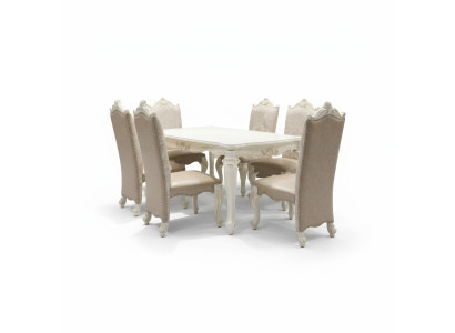 Baroque Antique Style Dining Table Genuine Wood Classic Designer Tables