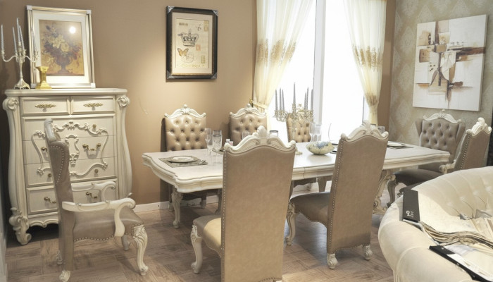 Royal dining table wooden classic tables Baroque Rococo dining room