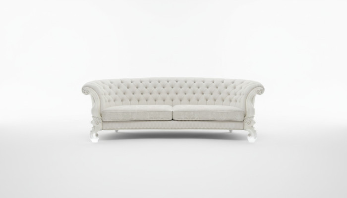 Sofa 4-seater couch design upholstery Chesterfield seat set leather textile