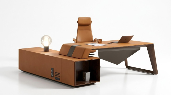 Designer office work room set armchair corner desk complete set