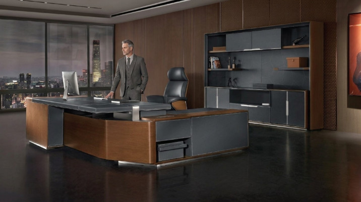 Desk set office suite table executive chair cabinet furnishings new