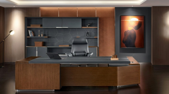 Design office desk writing desk chair furniture corner desk with chair 2-piece set. New.
