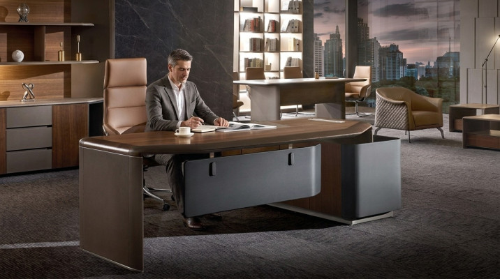 Desk design office furniture furnishings table executive boss corner desks