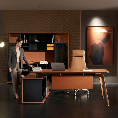 Office work room group set armchair table complete set furniture 2-piece set