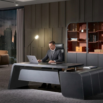 Corner desk filing cabinet wardrobe armchair office furniture set
