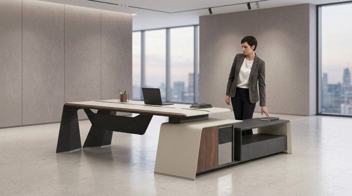 Corner desk office executive setup room furniture design desks
