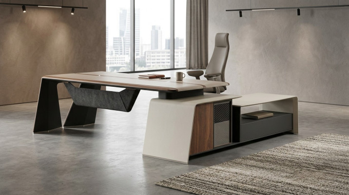 Corner desk office executive setup room furniture design desks