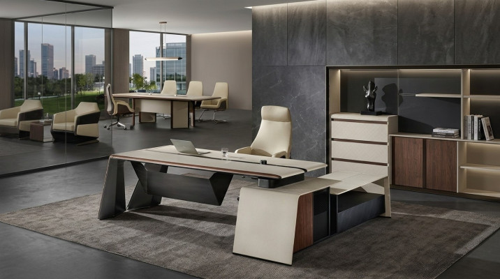Design office desk table chair furnishings corner desk with chair 2-piece set.