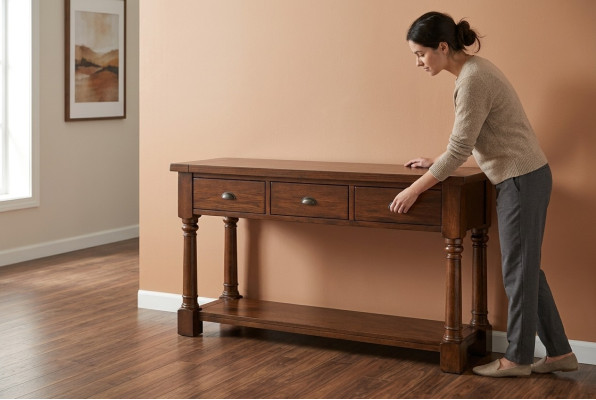 Designer wooden table console console tables console vanity table