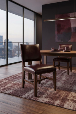 Chair 1x Luxury Design Upholstered Chairs Seat Office Designer Dining Room Wood