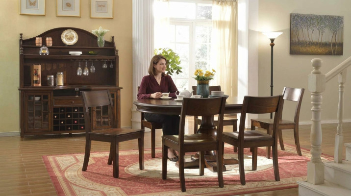Complete Dining Table Set 6x Chairs Dining Room Set Dining Group Wood Table Tables 7-piece