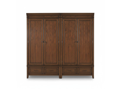 Classic 2x Wardrobe Design Bedroom Furniture Closet Cabinets Wood New