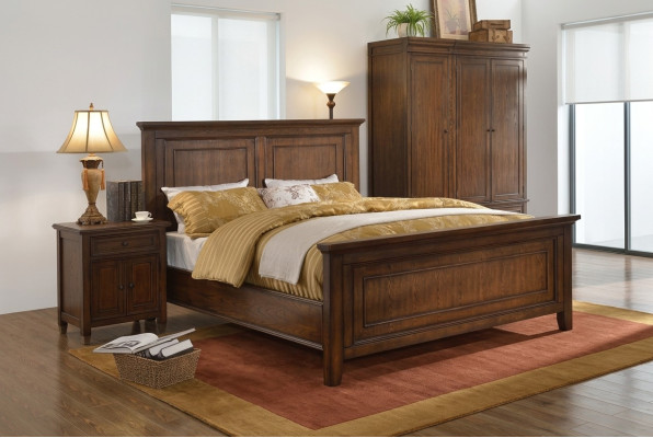 Designer bedroom furniture 5-piece complete set bed bedside table wardrobe new