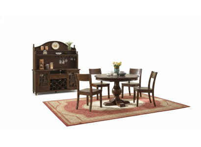 Dining room complete set table sideboard 4x chair set 7 piece dining table wood new