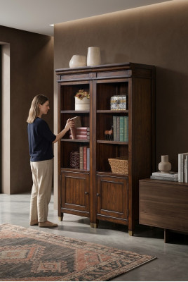 Set with 2 display cabinets, display cabinet, cabinet, display cabinets, living room, showcase shelf design shelves