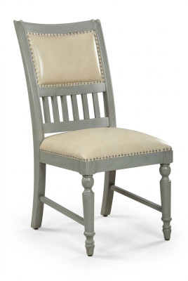Design upholstered chair chairs back dining room office seat wood 1x chair leather chair