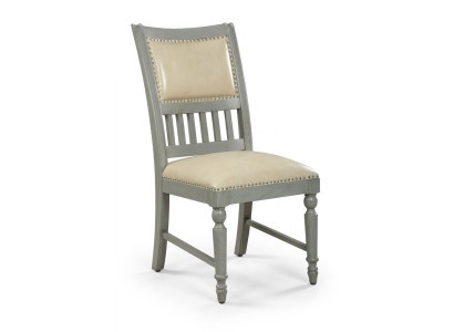 Design upholstered chair chairs back dining room office seat wood 1x chair leather chair