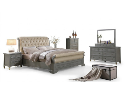 Bedroom furniture complete sets bed nightstand wardrobe table new 3-piece set.