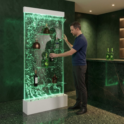 Led bar shelf cabinet water wall column walls waterwall partition