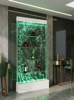 Led bar shelf cabinet water wall column walls waterwall partition