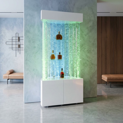 LED water wall bar shelf fixture store counter water column venue