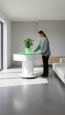 Round Table Bar Round Tables LED Water Feature Lit Decor LED Furniture