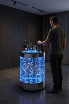 Table LED Bar Water Wall Bar Counter Shelf Furniture Illuminated Coffee Table