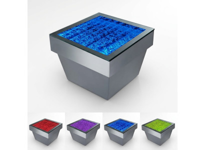 Design table coffee table water columns pillar water sofa LED decoration illuminated
