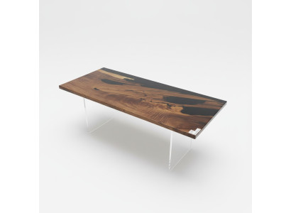 Dining Table Black River Table Real Wood River Table 221x91cm Tables