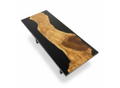 Table Epoxy Resin Dining Table Real Wood Solid Furniture Waterfall Epoxy
