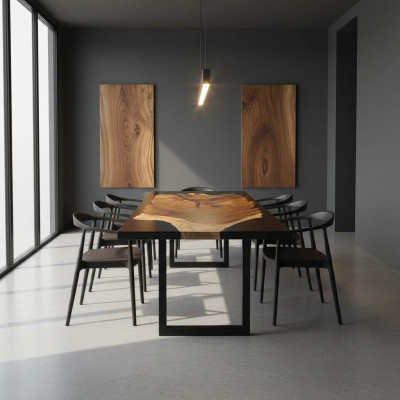 Epoxy Resin Dining Table River Table Solid Wood Tables 160x81 River Table New