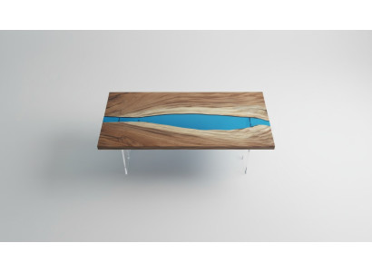 Dining Table River Table Solid Tables 185x85cm River Table Epoxy Resin Sea