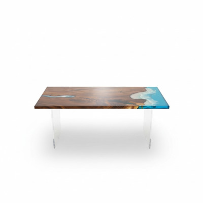 Dining Table River Table Real Wood River Table 181x81cm Massive Tables