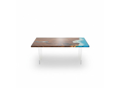 Dining Table River Table Real Wood River Table 181x81cm Massive Tables