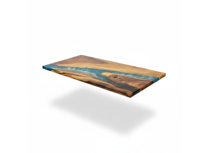 Dining table sea water river real wood river table 161x81 tables